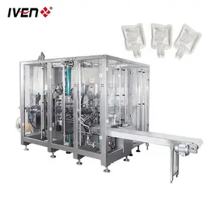 Planta de máquina de fabricación de infusión IV de bolsas blandas sin PVC con diferentes diseños de bolsas de PP y Puerto tipo barco único