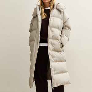 Abrigo Largo Acolchado para Mujer, Tejido Suave, Chaqueta Cálida de Invierno, Marca Privada - Product Image 1