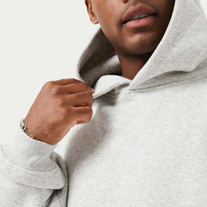 80% coton 20% polyester sweat à capuche surdimensionné épaules tombantes pull Style décolleté croisé ourlet côtelé imprimé polaire hiver ODM - Product Image 4