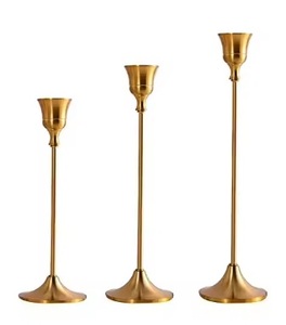 Metal Hammered <b>Gold</b> Tall <b>Candle</b> Pillar <b>Holder</b> Hot Selling Decorative Metal Handcrafted Handmade <b>Candle</b> <b>Holder</b> - Product Image 2