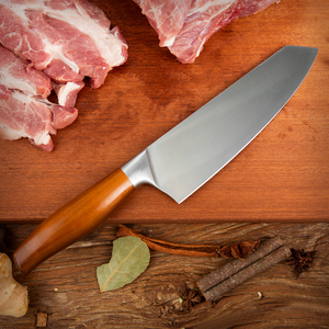 Venta al por mayor pedidos a granel personalizados OEM ODM servicio cuchillo de Chef de acero inoxidable cuchillo de cocina afilado Cuchillo de cocina mango de hoja fija cuchillo de cocina - Product Image 4