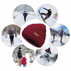 Gorro de invierno tejido a la moda para hombres y mujeres, gorro grueso, cálido, suave, para exteriores, con Jacquard para uso informal - Product Image 2