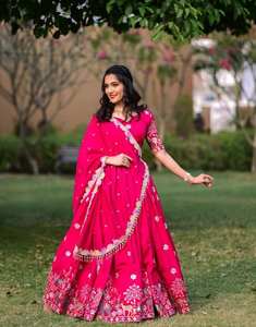 Tenue de mariage indienne ethnique traditionnelle Lehenga Heavy Zari Work pour femmes pour les fêtes - Product Image 3