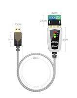 Cable convertidor de dispositivo de puerto serie DTECH DB9 0,5 M USB 2,0 a RS485/RS422 adaptador de Cable serie USB