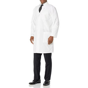 Blouse de laboratoire en coton blanc de qualité supérieure avec tissu respirant à manches longues et poches utilitaires pour les cliniques hospitalières et les laboratoires - Product Image 1