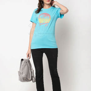 Camisetas de manga corta de alta calidad para mujer, tejido de punto transpirable de estilo informal ecológico a la venta para el verano - Product Image 4