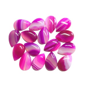 หินอาเกตทรงลูกแพร์ทรงหลวมขนาด20x30มม. พลอยสีสวยได้รับการรับรองจากความร้อน - Product Image 2