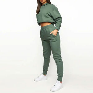 Jersey de entrenamiento personalizado para mujer, Sudadera con capucha, hombro caído, transpirable, cintura elástica, Tops sexis cortos, conjunto de estilo informal - Product Image 5