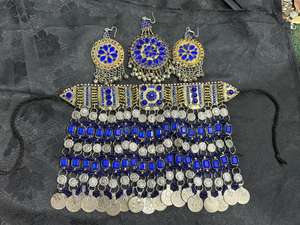 Tailles et couleurs personnalisées ensembles de bijoux de mode afghan meilleur mariage et fête porter des bijoux afghans collier boucles d'oreilles ensembles - Product Image 6