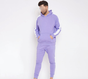 Venta al por mayor en línea 2025 100% algodón Chándal con cremallera completa Conjuntos de alta calidad Logotipo personalizado Chándal deportivo para hombres - Product Image 1