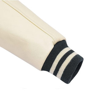 Veste universitaire unisexe en cuir de laine de qualité supérieure, veste décontractée de basket-ball, style letterman, fermeture à glissière, ODM d'hiver pour hommes - Product Image 3