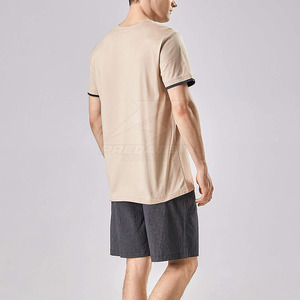 Cotton Polyester Breathable Casual Men T-Shirt and Shorts Set OEM Service Summer Wear - Product Image 3