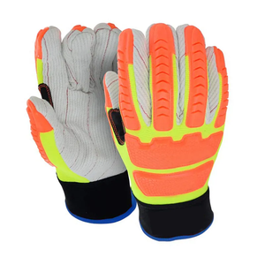 Gants de mécanicien en cuir de haute qualité TPR Logo personnalisé Gants de mécanicien en cuir TPR Gants de mécanicien en cuir confortables - Product Image 1