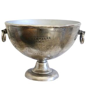 Grand seau à bière décoratif de luxe en métal Refroidisseur à champagne en aluminium argenté Refroidisseur à vin de glace à champagne - Product Image 1