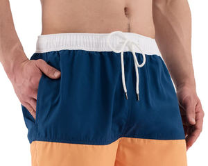 Pantalones cortos deportivos informales para hombre, pantalones cortos ligeros de secado rápido para entrenamiento de gimnasio con decoración de patrón de cintura elástica cómoda - Product Image 5