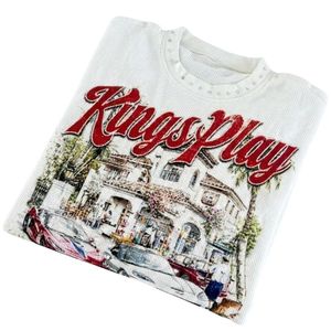 Camiseta Térmica Gráfica de Manga Larga para Mujer, de Algodón con Tejido Waffle, Cuello Redondo, Estilo Urbano, con Diseño de Coche Vintage, Ropa Casual - Product Image 5