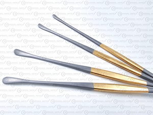 Penfield #5 neurochirurgie colonne vertébrale Instruments 4 pièces Lot 28cm plaqué or dissecteurs pince manuelle en acier inoxydable - Product Image 2