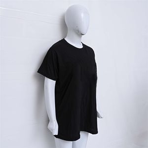 New Fashion 100% High Quality Breathable Super Comfy Lounge Wear <b>Plain</b> Solid Short Sleeve Knitted <b>Shirts</b> For Women <b>black</b> <b>T</b> <b>shirt</b> - Product Image 5