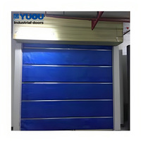 Puerta industrial de aluminio rígido enrollable rápida, exterior, transparente, barata, para sobrecabeza al por mayor