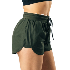 Compra los pantalones cortos deportivos de cintura elástica más vendidos para mujer, pantalones cortos de entrenamiento para mujer - Product Image 2
