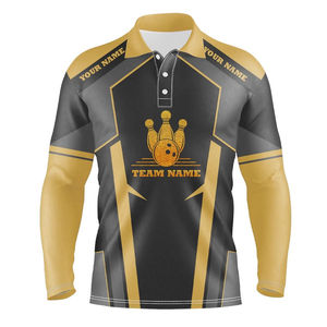 Polo de bowling à manches courtes en polyester 100% imprimé à séchage rapide, sublimation, hommes, best-seller, service OEM, qualité supérieure, personnalisé - Product Image 5