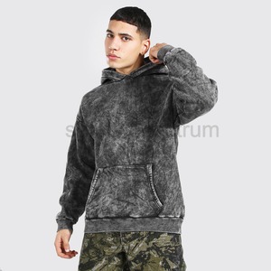 Sweat-shirts vintage pour hommes en tissu délavé à l'acide |   Sweat-shirt oversize streetwear d'hiver |   Numérique |   100% coton |   Imperméable et coupe-vent | - Product Image 3