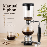 Cafetière Siphon en Verre Borosilicate Haute Qualité avec Filtre Réutilisable et Composants en Acier Inoxydable – Machine à Café Sous Vide pour la Maison (Vente en Gros)