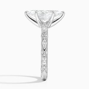 Exquisite 10K Gold Engagement and Wedding <b>Ring</b> Luxury Glamour with Radiant Symmetry Lab Grown Diamond <b>Fine</b> <b>Rings</b> - Product Image 4