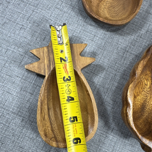Bol en bois-bol à fruits en forme d'ananas en bois véritable naturel, bol en bois décoratif pour centre de table bureau décor à la maison, - Product Image 4
