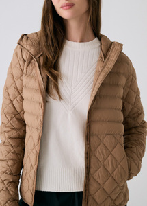 Trending Athleisure Diamond Quilted Puffer Packable <b>Jacket</b> <b>For</b> Women Relaxed Fit <b>Jacket</b> With Adjustable <b>Hood</b> With Custom Logo - Product Image 5