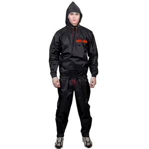 Sudadera Deportiva Negra Personalizada para Adelgazar, Traje de Sauna para Ejercicio en el Gimnasio, Color de Contraste, Unisex, Cintura Elástica, Secado Rápido, Transpirable - Product Image 4