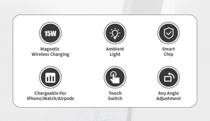 Cargador Portátil 3 en <span class=keywords><strong>1</strong></span> de Fábrica, Carga Inalámbrica de 15 <span class=keywords><strong>W</strong></span>, Serie Cube, Cargador Multifuncional para iPhone, <span class=keywords><strong>Airpods</strong></span> y Reloj - Product Image 2