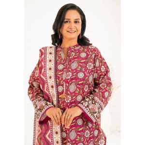 Conjuntos Modestos Khaddar K-52109, Traje Estampado de 3 Piezas con Dupatta, Incluye Top, Pantalón y Tela de Cobertura - Product Image 6