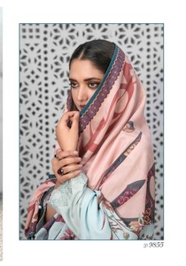 Satén de alta calidad para mujer Salwar Kameez elegante bordado estampado recto ropa de invierno modesta moda mujer hermoso patrón - Product Image 6