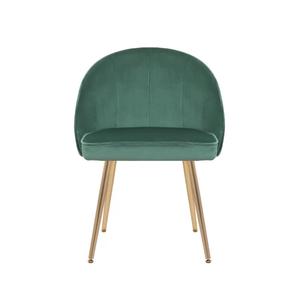 Silla decorativa de terciopelo verde real de patas doradas con estilo suspendido Oficina Restaurante Uso doméstico Diseño modular World Craft Impex - Product Image 5