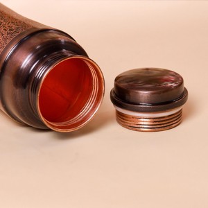 ขวดน้ำทองแดงสลักขวดน้ำปราศจากสาร BPA ขวดน้ำกันรั่วสำหรับสำนักงานช่วยเพิ่มภูมิคุ้มกันรองรับสุขภาพตับและทางเดินอาหาร - Product Image 4