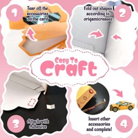 Papel de Origami 3D de 6 Temas, Kit de Origami para Niños, Incluye 16 Hojas de Origami 3D Pre-cortadas y Fáciles de Armar