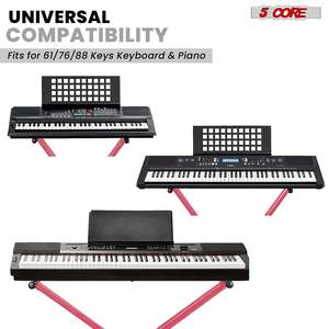 5 Core Keyboard <b>Stand</b> Dual X Shape Adjustable Foldable Portable Key Board DJ <b>Controller</b> <b>Stands</b> - Product Image 6