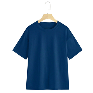 เสื้อยืดผู้หญิงผ้าคอตตอนเนื้อเงาผลิตจากผ้าฝ้ายเนื้อนุ่มระบายอากาศได้ดีใช้ทุกวัน - Product Image 1