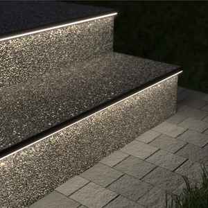 Renoplast ®   Profilé de nez de marche en aluminium V LED pour sols en résine - Profilé d'escalier, profilé de bordure de carrelage - Product Image 3