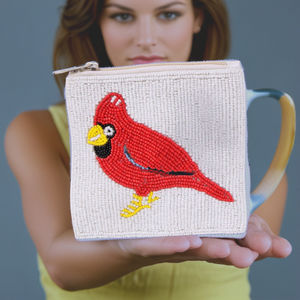 2025 élégant dames sacs de fête perlé porte-monnaie rouge paon enfants perlé portefeuille coloré perlé porte-monnaie - Product Image 4