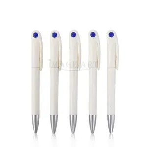 Heat Transfer Sublimação Em Branco Promocional Click Pen Caneta Esferográfica para Impressão Logo