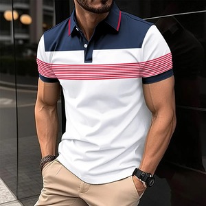 T-shirt polo orange coupe ajustée pour homme Vêtements streetwear basiques confortables en coton avec col chic Motif solide sans logo Top - Product Image 6