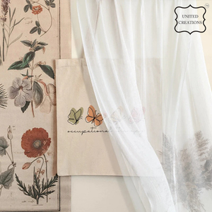 Sac fourre-tout de luxe en toile de coton blanc avec poignée bleue sac cadeau vierge recyclable pour shopping ou cadeau, vente en gros - Product Image 3