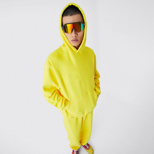 Conjunto de sudadera con capucha y logotipo personalizado del fabricante, ropa de calle de lana bordada, pantalones de chándal de gimnasio, chándal para hombre, conjunto de Sudadera con capucha y contraste de Color - Product Image 1