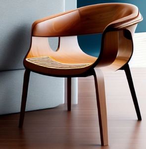 เก้าอี้เอนทำจากไม้สไตล์วินเทจดีไซน์ยุโรปเก้าอี้สีน้ำตาลแดดจากอินเดีย - Product Image 4