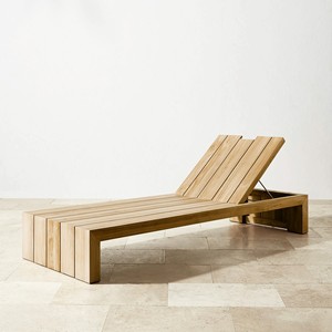 Teak Outdoor Pool <b>Bed</b> Sun Lounger With Cushion for Hotel Furniture - Product Image 2
