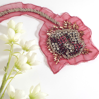 Patchs personnalisés en strass rouges à motif, style à coudre avec dos pointu, pour sacs, vêtements et chaussures