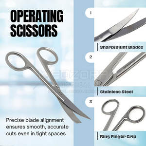 Ciseaux chirurgicaux en acier inoxydable de haute qualité manuel réutilisable écologique pour les procédures médicales - Product Image 2