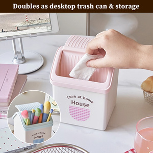 Bán Buôn <span class=keywords><strong>Mini</strong></span> Dễ Thương Nhựa <span class=keywords><strong>Mini</strong></span> Thùng Rác Có Thể Cán Bìa Countertop Thùng Rác Bin Nắp Văn Phòng Sáng Tạo Máy Tính Để Bàn Lưu Trữ Tổ Chức Bút - Product Image 3